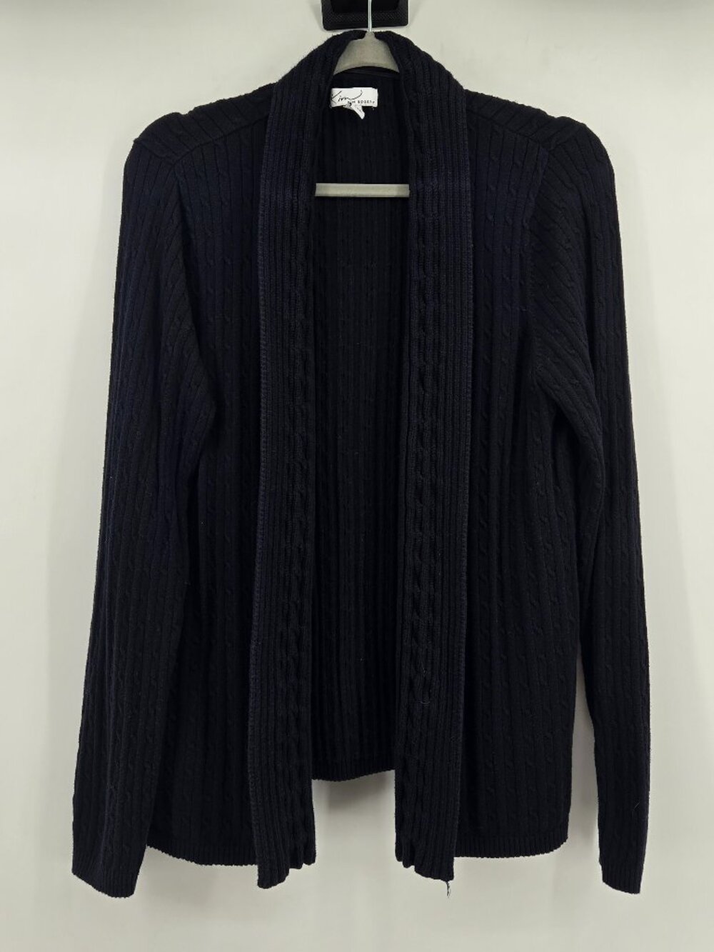 Kim Rogers Cable Knit Longsleeve Cardigan - L Black